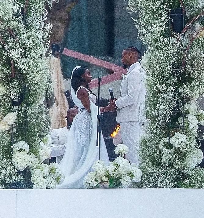 IN PHOTOS: Simone Biles and Jonathan Owens tie knot once again during lavish destination wedding in Cabo
