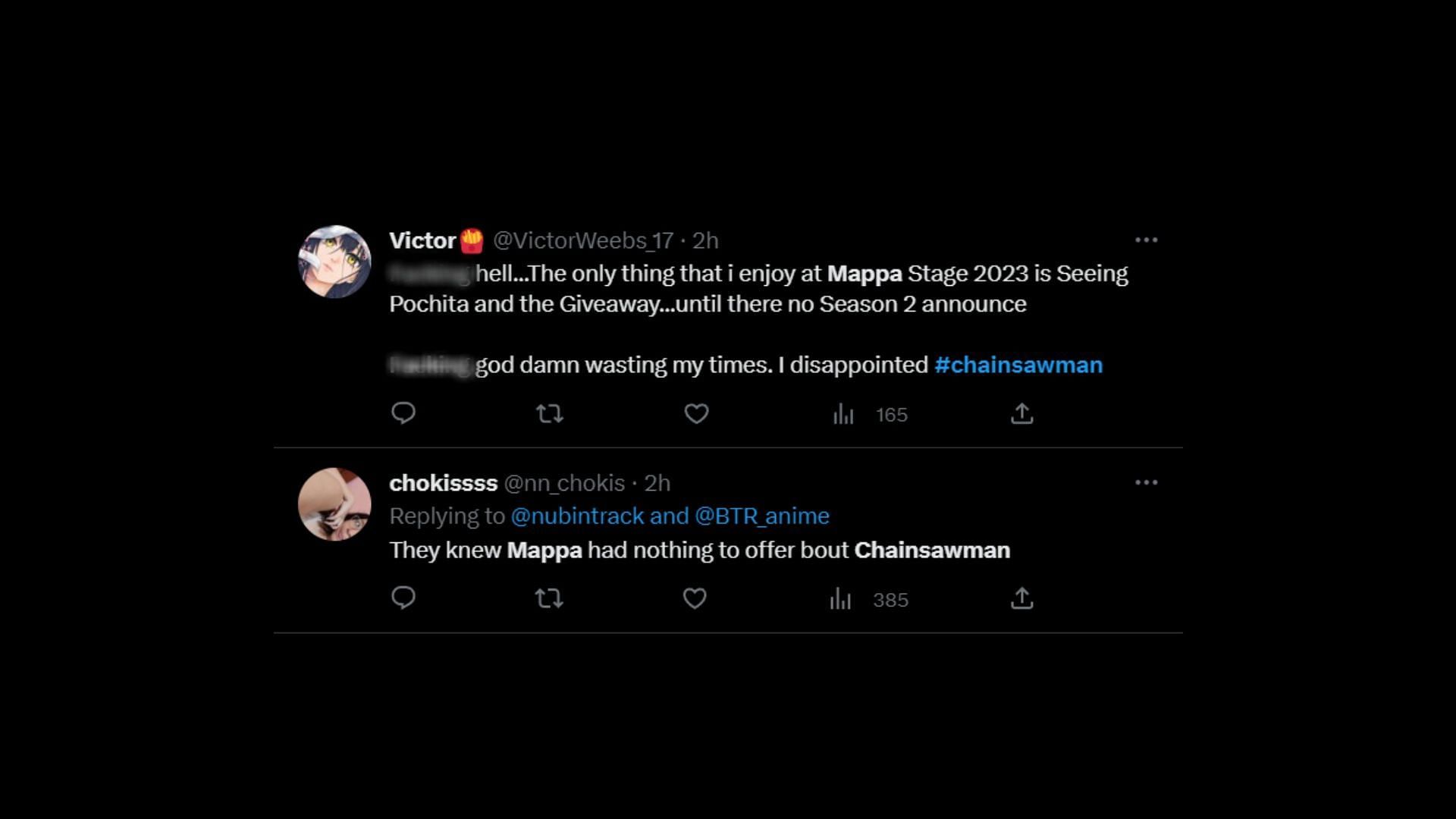 Chainsaw Man fans are disappointed with no season 2 updates at Mappa Stage  2023🥲 _ Follow @anime_buz 🔥 _ #chainsawman #chainsawmanedit…