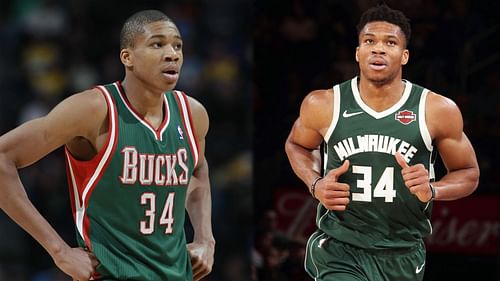 Giannis Antetokounmpo has gone through an amazing body transformation