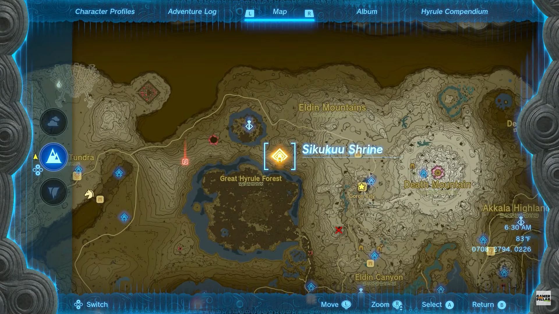 Sikukuu Shrine location (Image via YouTube/Gamerpillar)