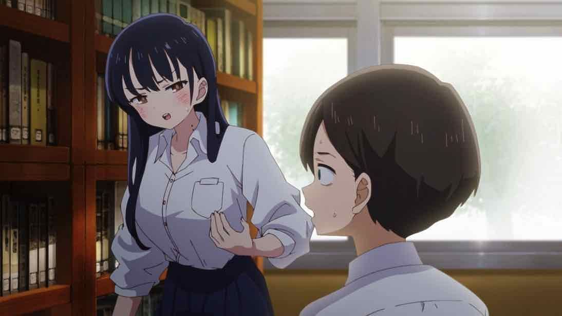 Anna Yamada and Kyotaro Ichikawa as seen in The Dangers in My Heart anime (Image via  Shin-Ei Animation) 