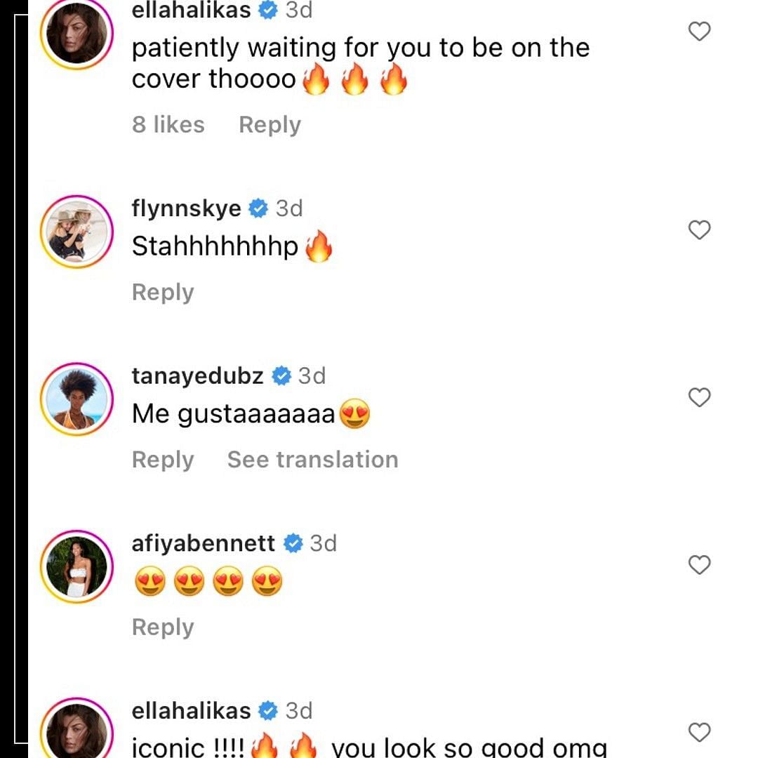 The reactions to Christen Harper&#039;s Instagram post of her Sports Illustrated shoot.