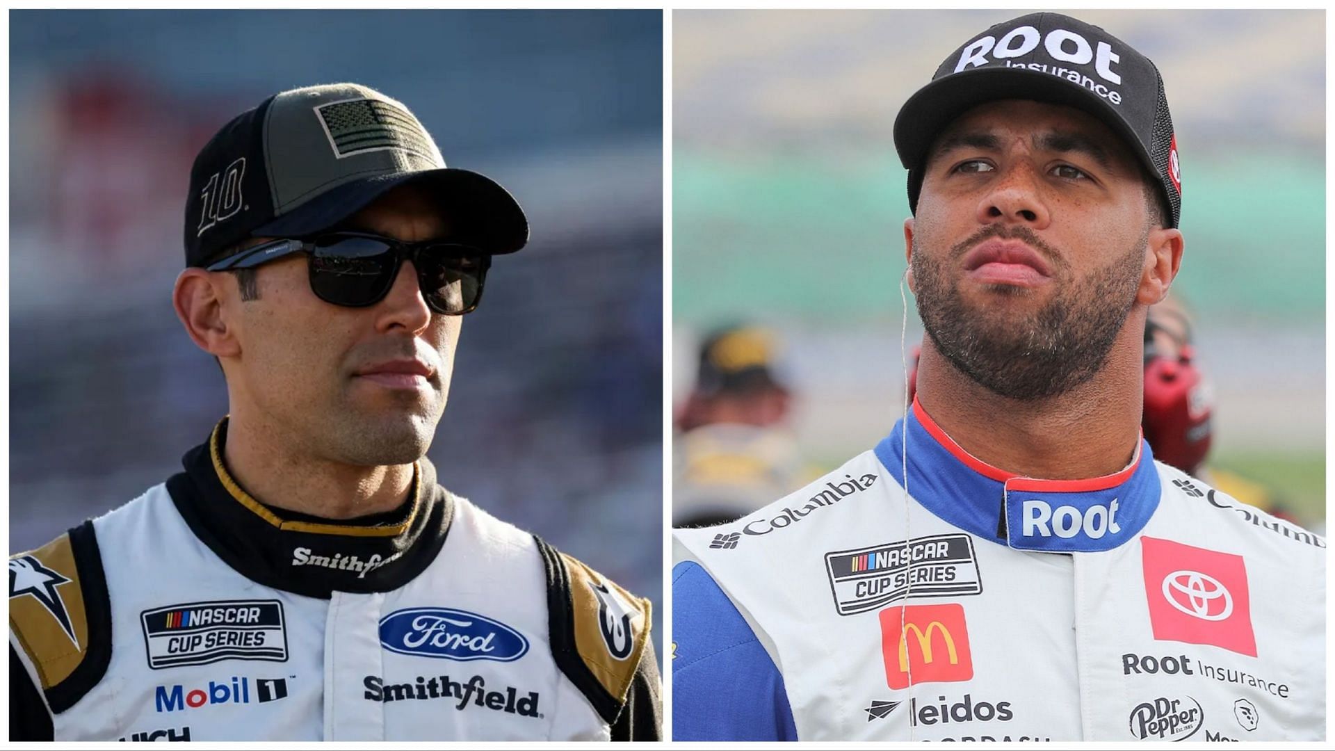 Aric Almirola and Bubba Wallace