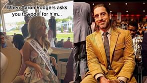 TikTok star recalls yodeling for Aaron Rodgers at Kentucky Derby -"Core memory for sure"