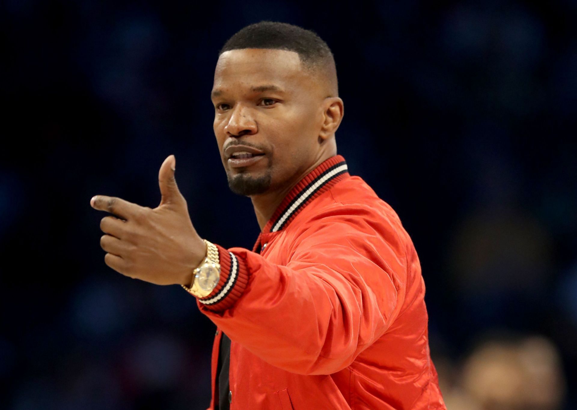 Jamie Foxx at the 2019 NBA All-Star Game