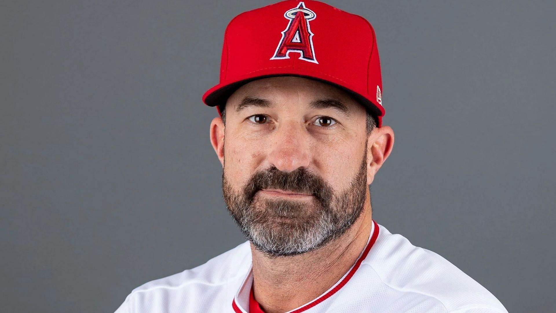 Los Angeles Angels Photo Day: TEMPE, ARIZONA - FEBRUARY 18: Pitching coach Mickey Callaway #75 of the Los Angeles Angels poses for a photo during Photo Day at Tempe Diablo Stadium on February 18, 2020 in Tempe, Arizona. (Photo by Jennifer Stewart/Getty Images)