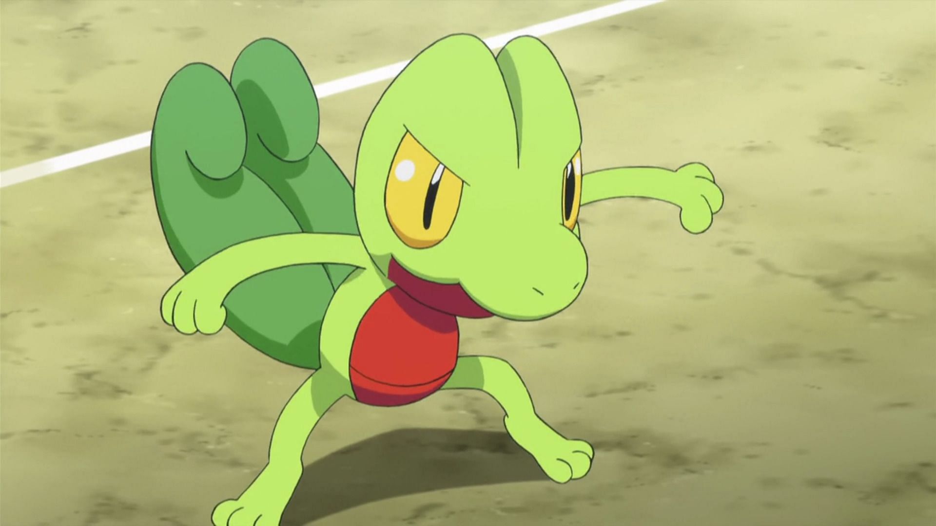 Treecko as it appears in the anime (Image via The Pokemon Company)