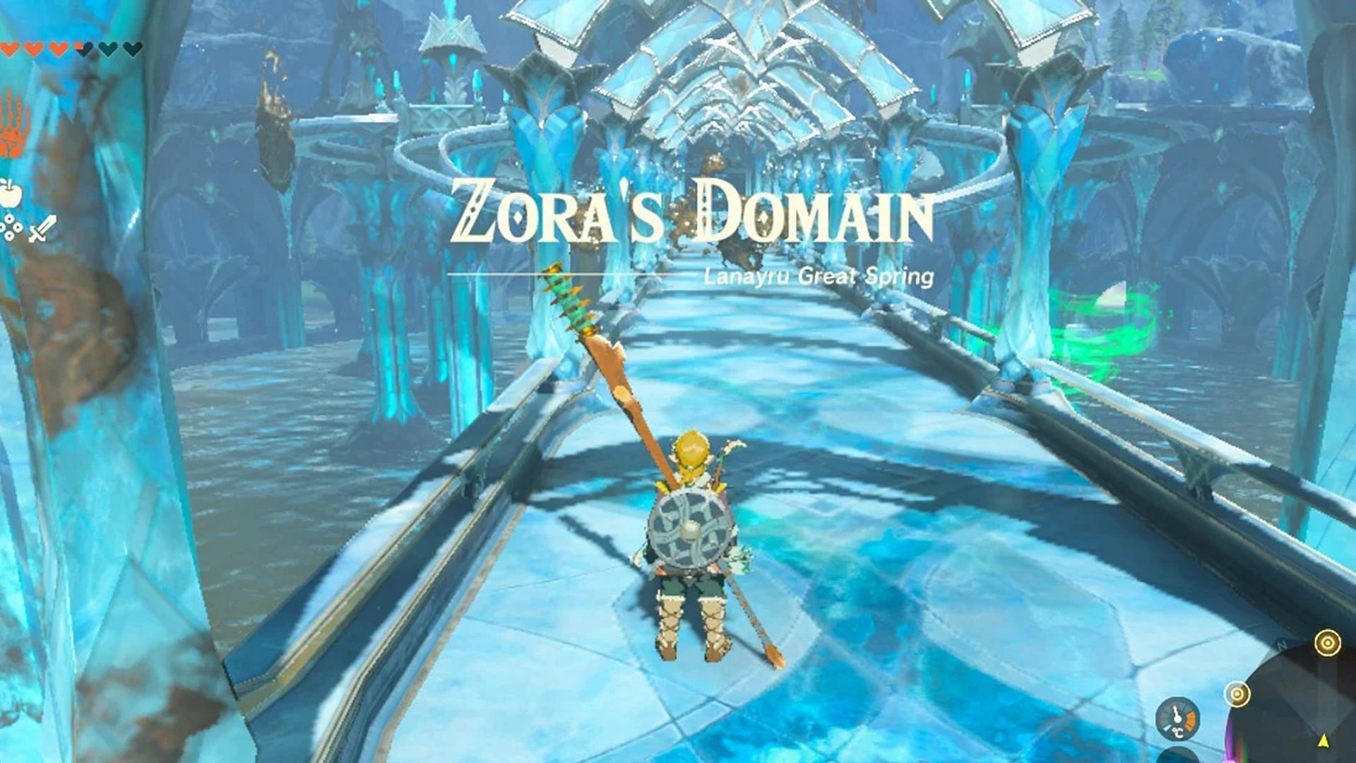 Zora&#039;s Domain as seen in the game (Image via Nintendo)