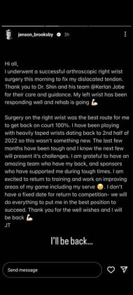 Via Brooksby's Instagram stories