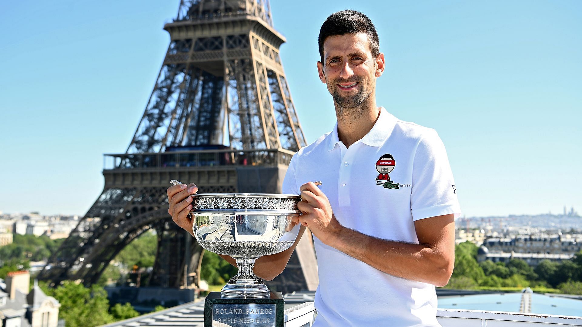 Novak Djokovic after winning the French Open