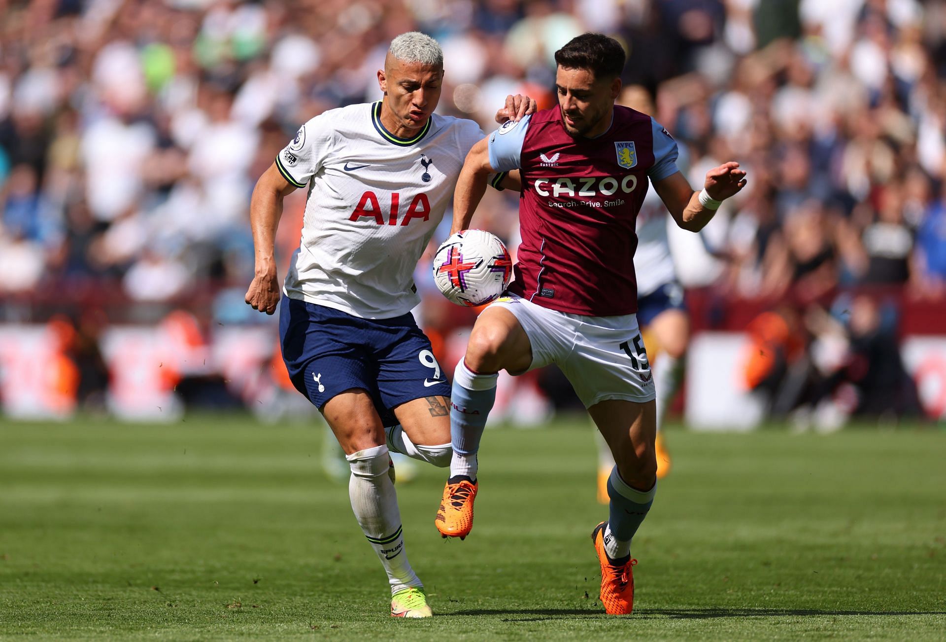 Richarlison in action for Tottenham Hotspur against Aston Villa - Premier League