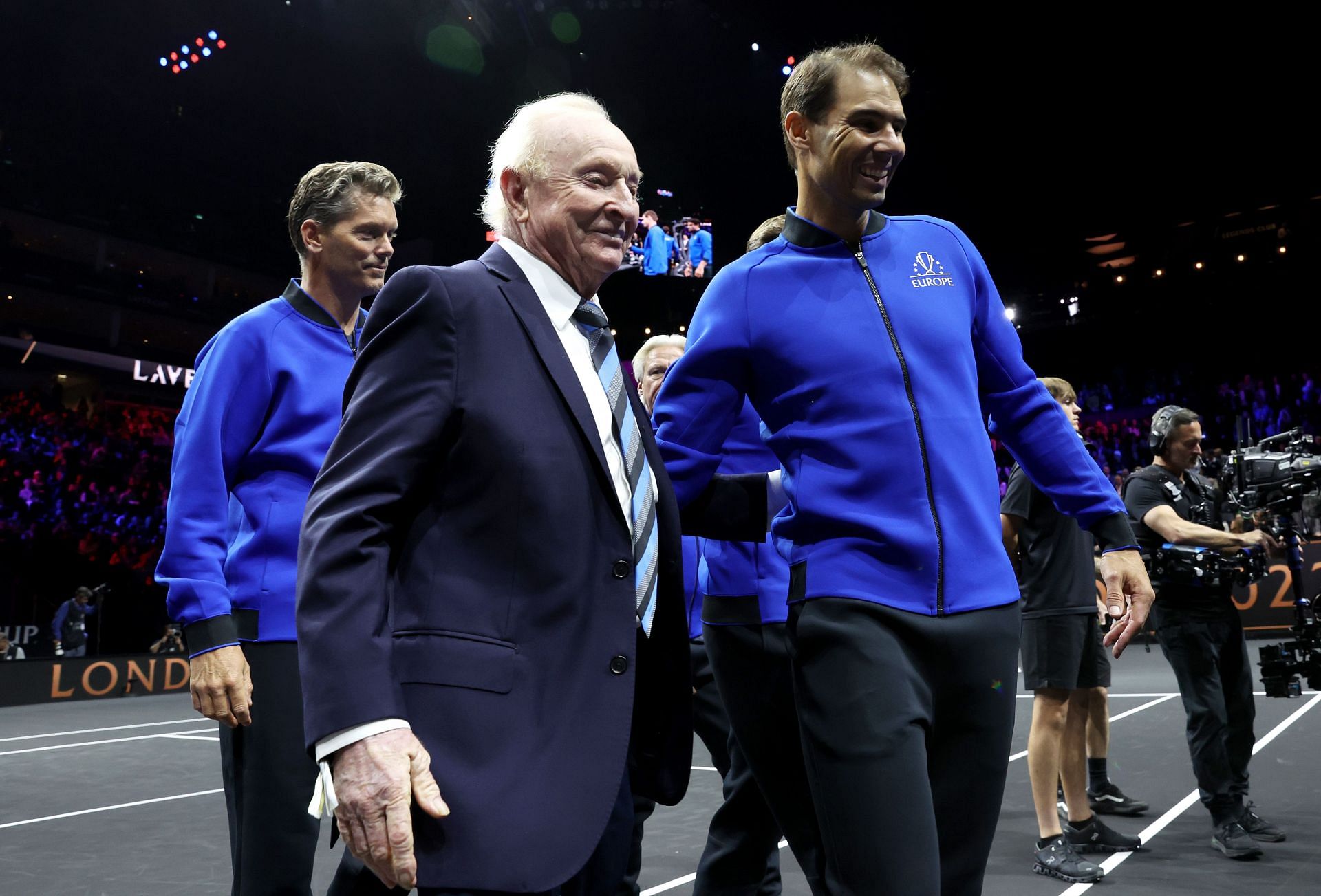Rafael Nadal and Rod Laver at the 2022 Laver Cup