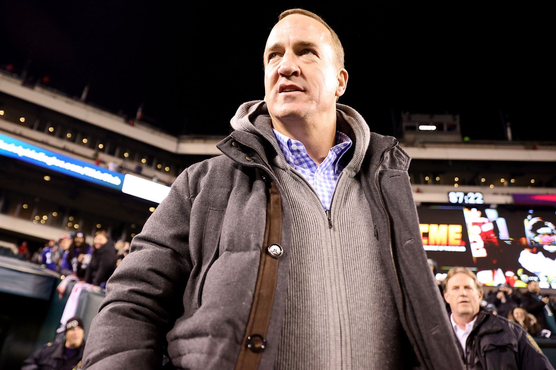 Peyton Manning during NFC Divisional Playoffs - New York Giants v Philadelphia Eagles