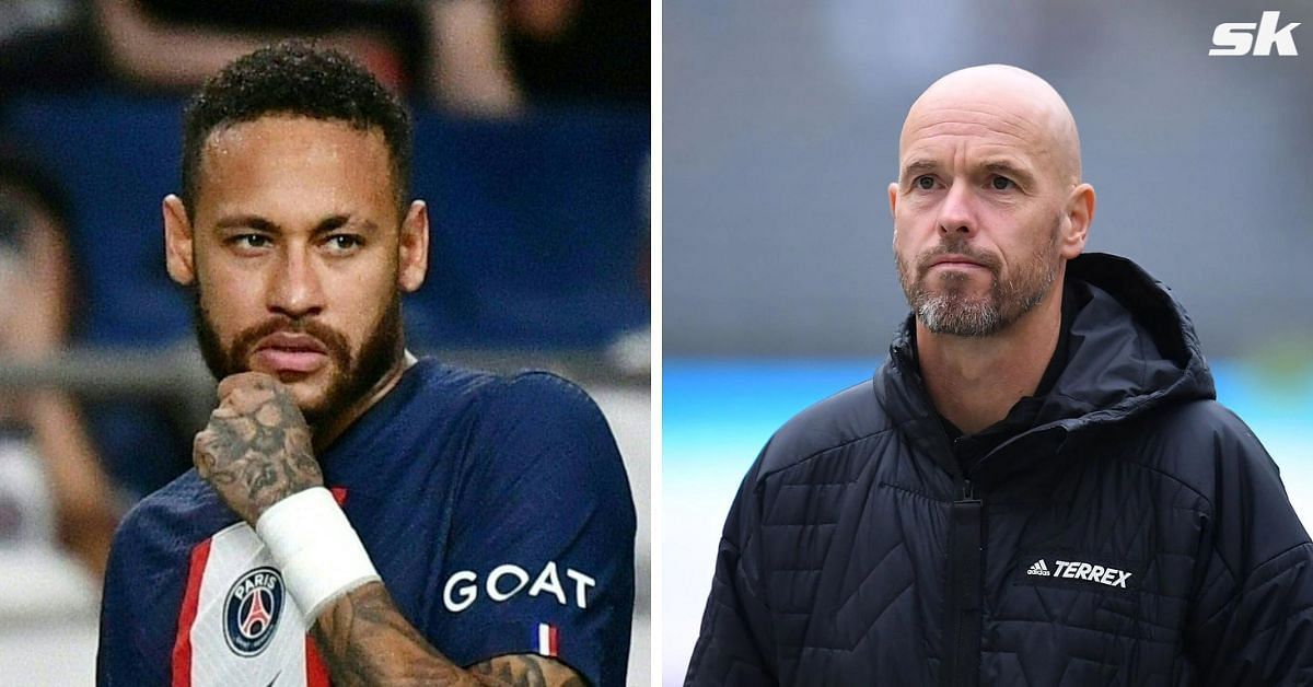 PSG superstar Neymar and Manchester United manager Erik Ten Hag