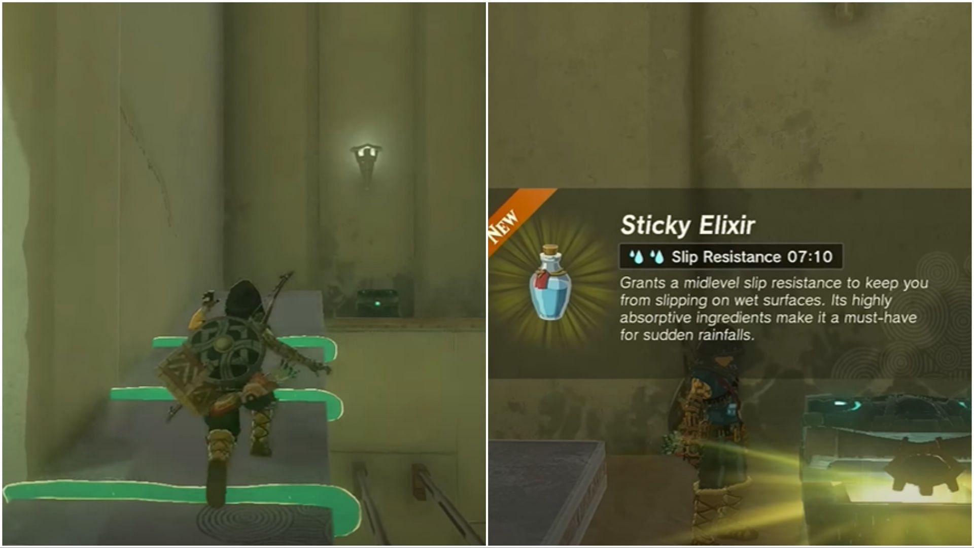 Open the treasure chest to obtain the Sticky Elixir (Image via The Legend of Zelda Tears of the Kingdom)