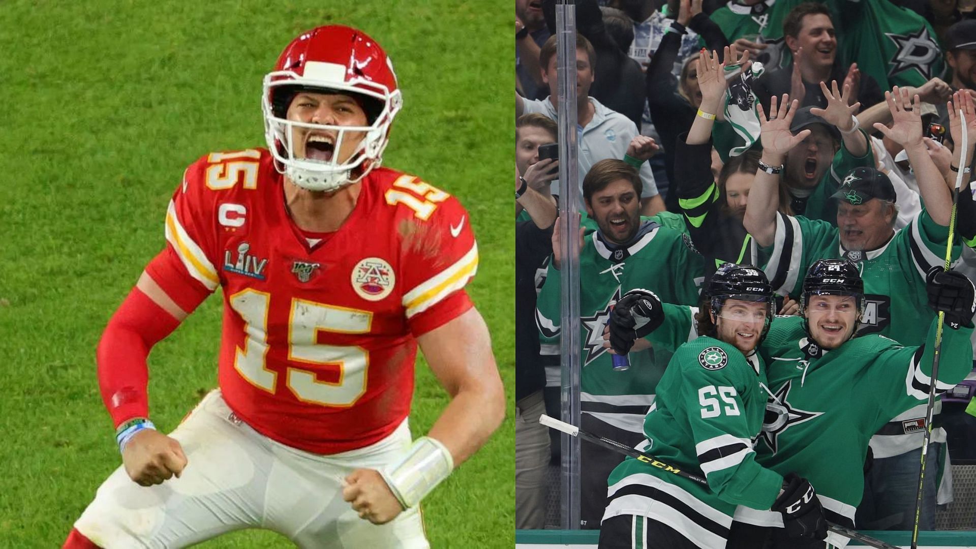 Patrick Mahomes shows his support to Dallas Stars