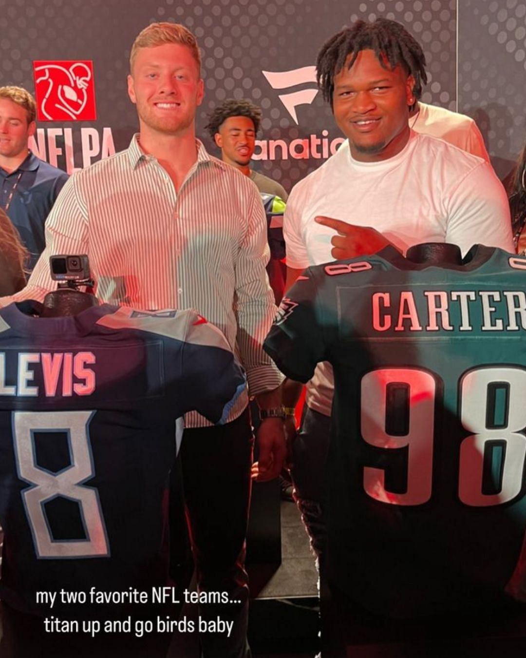 Levis with fellow rookie DT Jalen Carter. Credit: @giaduddy (IG)