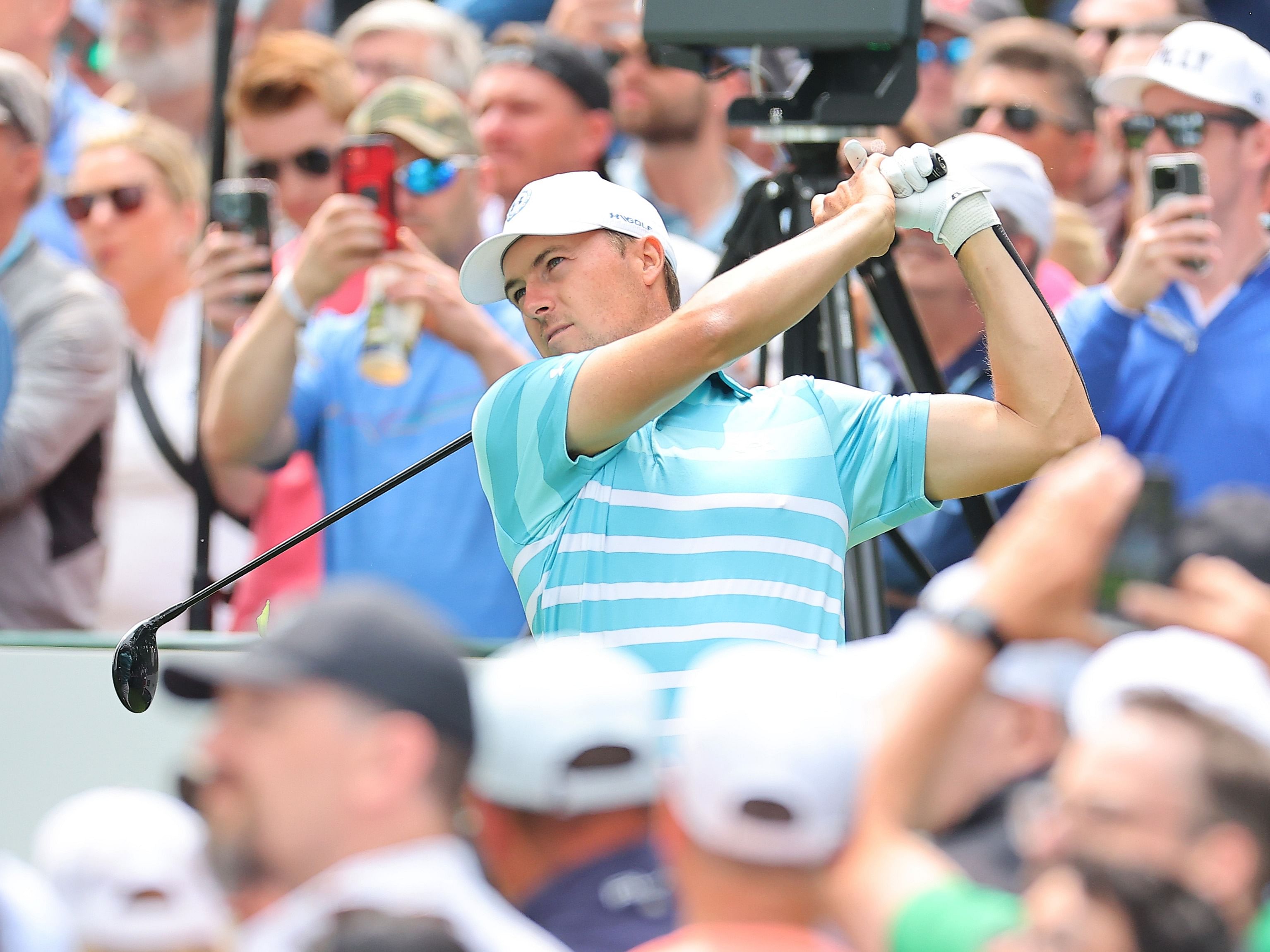 Jordan Spieth was seen practicing at the Oak Hill on Tuesday, May 16 for the 2023 PGA Championship