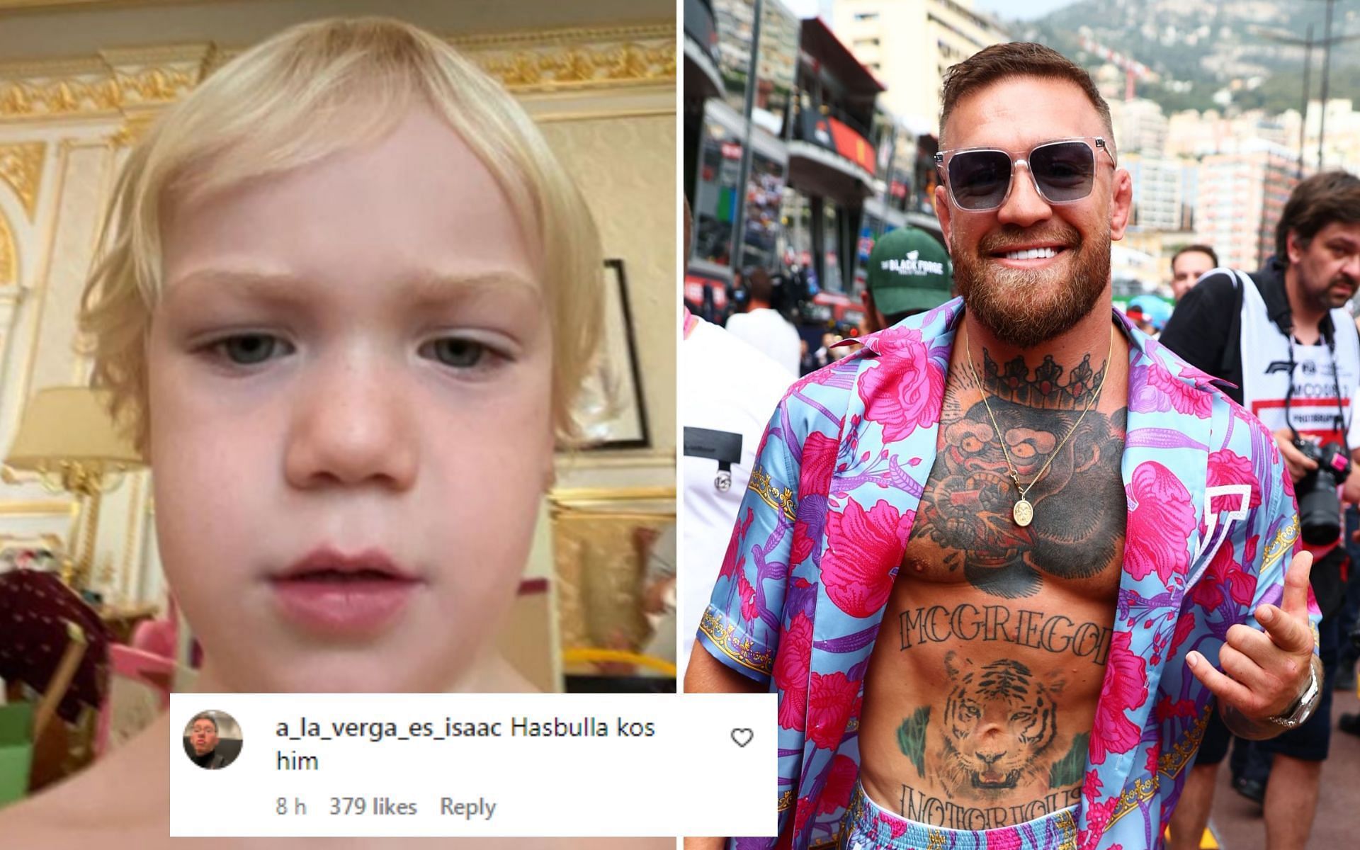 Conor McGregor compared himself to his son on Instagram and received some humorous responses [Image Credit: http://instagram.com/thenotoriousmma and Getty]