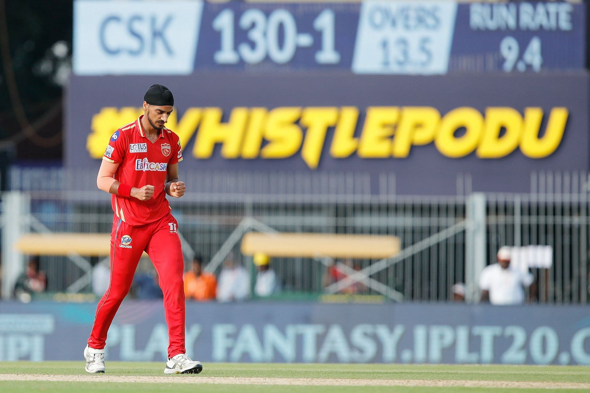 Arshdeep Singh in action against CSK (Image Courtesy: Twitter/Punjab Kings)