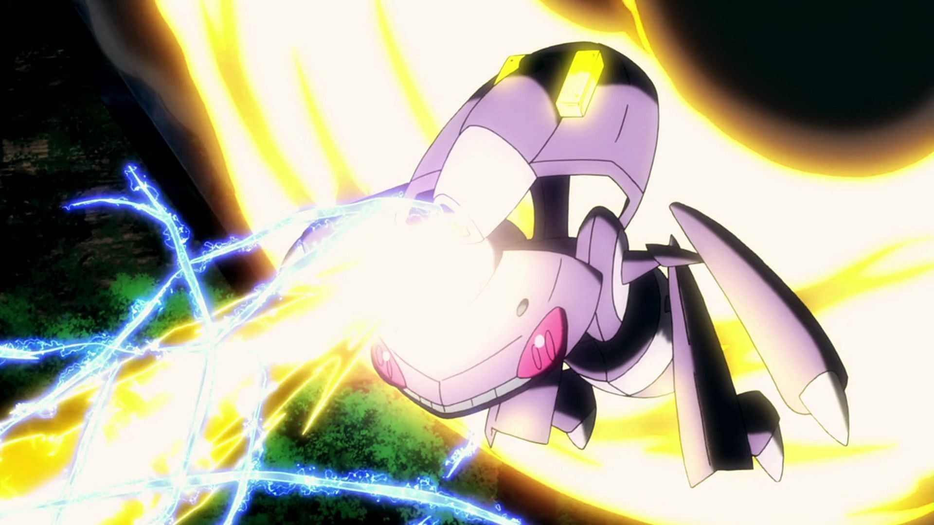 Shock Drive Genesect as it appears in the anime (Image via The Pokemon Company)