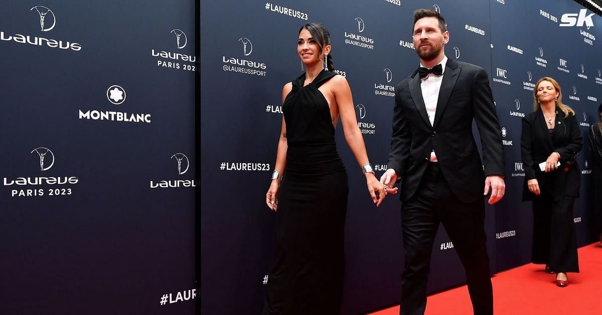 Lionel Messi and Antonela Roccuzzo arrived at the Laureus Sports Awards