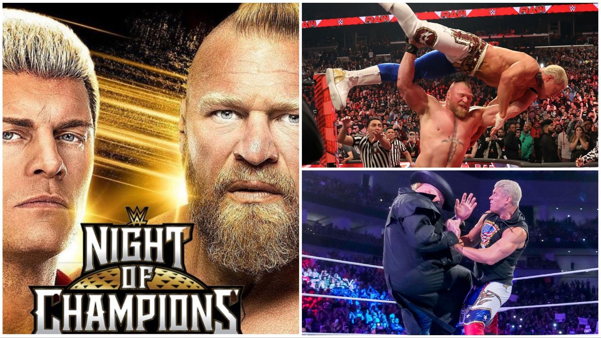 WWE Superstars Cody Rhodes and Brock Lesnar