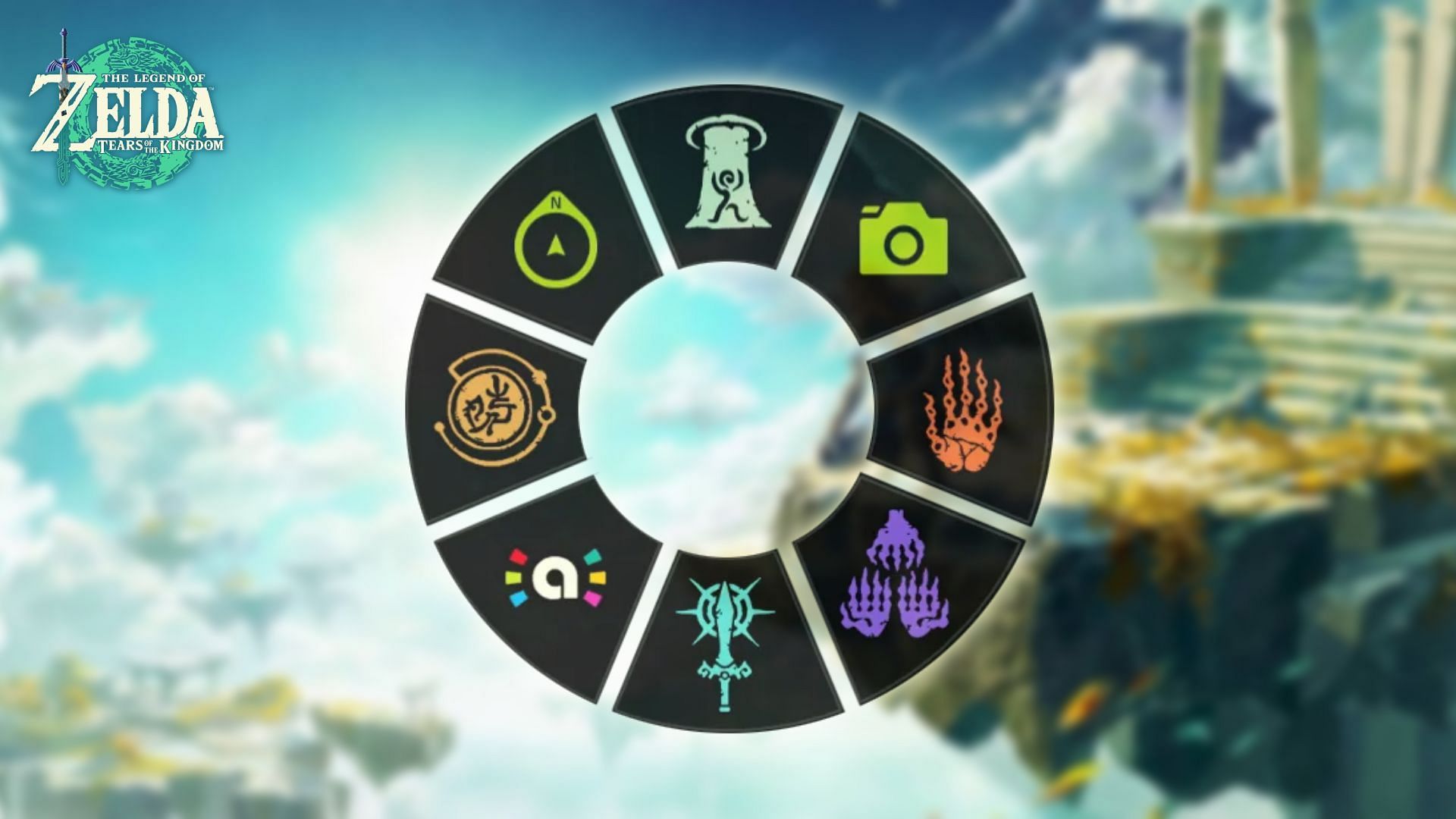 Icon elements inspired by The Legend of Zelda: Tears of the