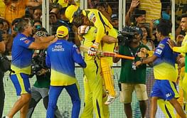 [Watch] MS Dhoni lifts Ravindra Jadeja after the southpaw's last-over heroics vs GT in IPL 2023 final