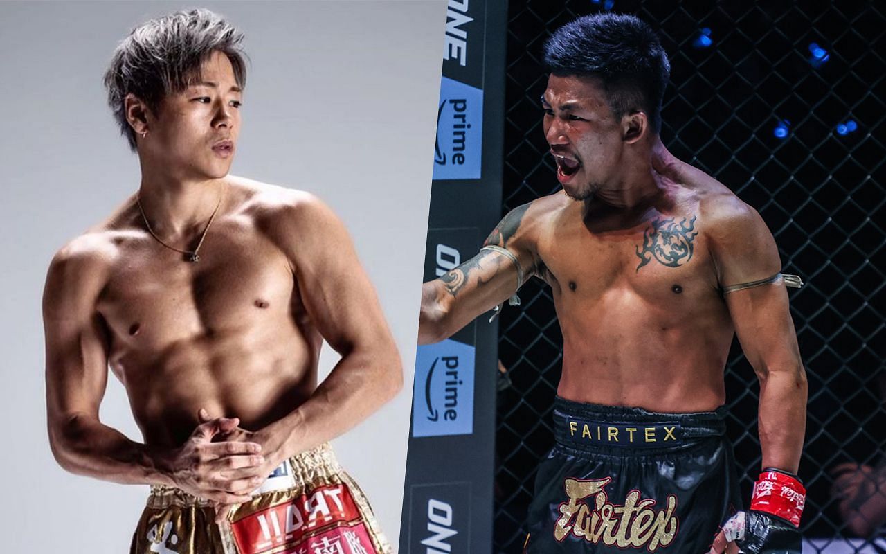 Takeru Segawa (L) / Rodtang Jitmuangnon (R) -- Photo by ONE Championship 