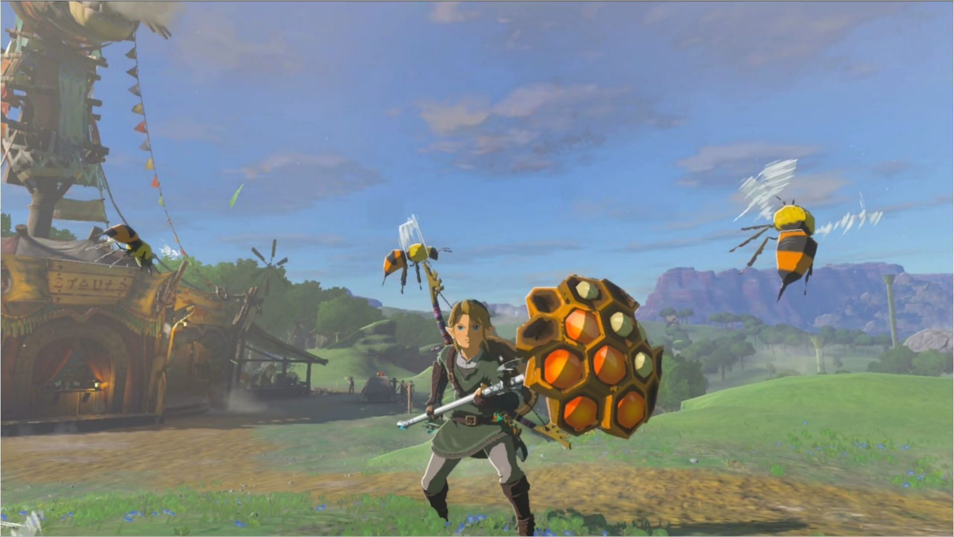 Players can employ the Fuse ability to connect the hive to their weapons or shields (Image via Nintendo)