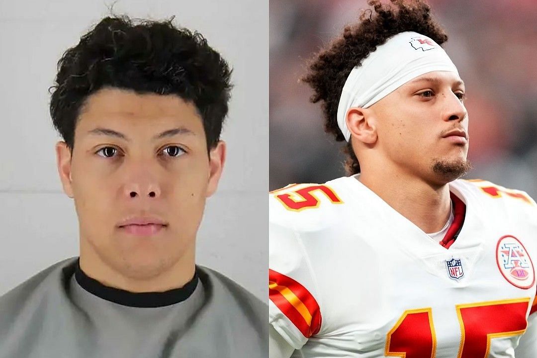 Jackson Mahomes, left, Patrick Mahomes, right