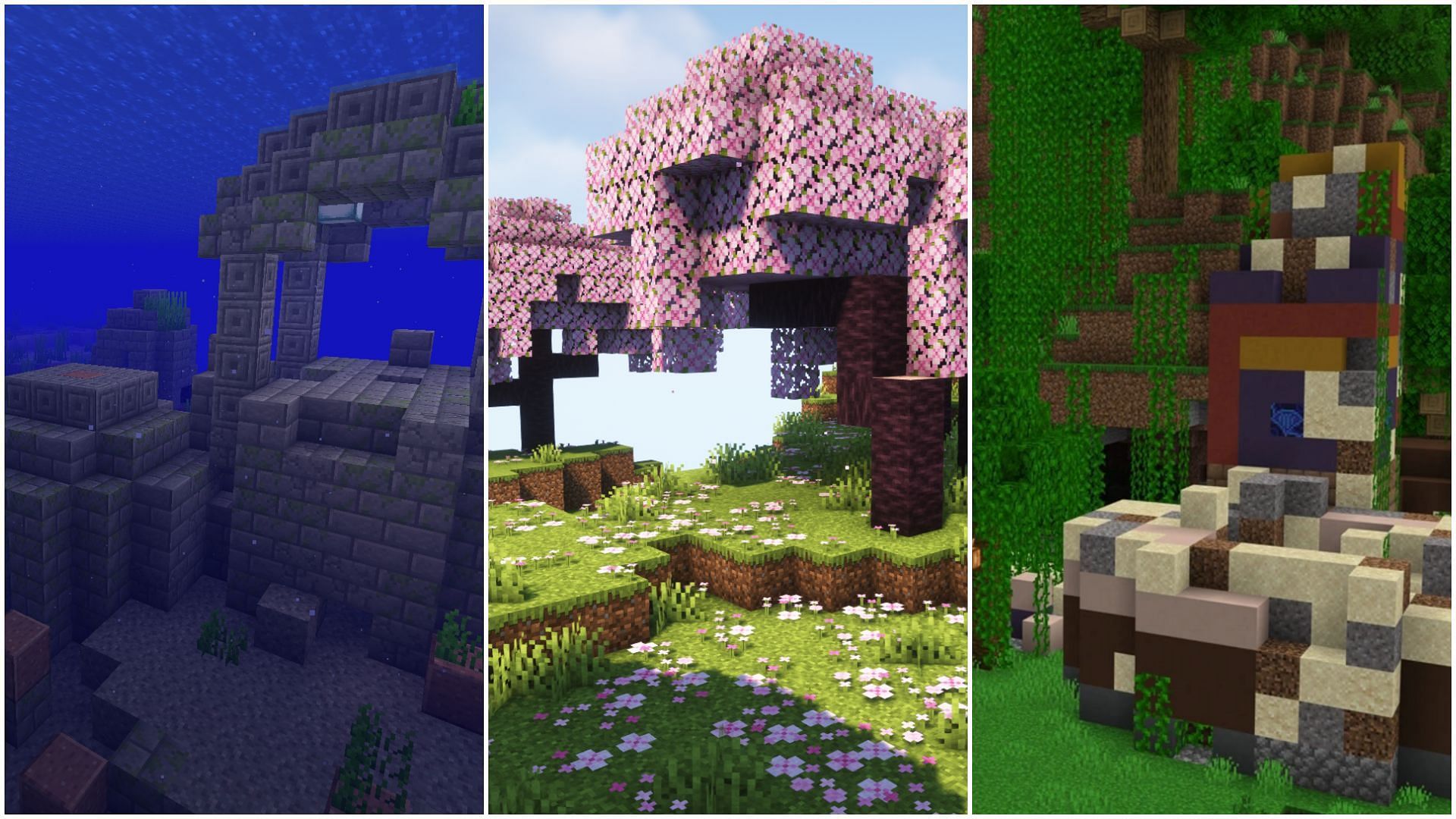 There are several locations worth exploring in the Minecraft 1.20 Trails and Tales update (Image via Sportskeeda)