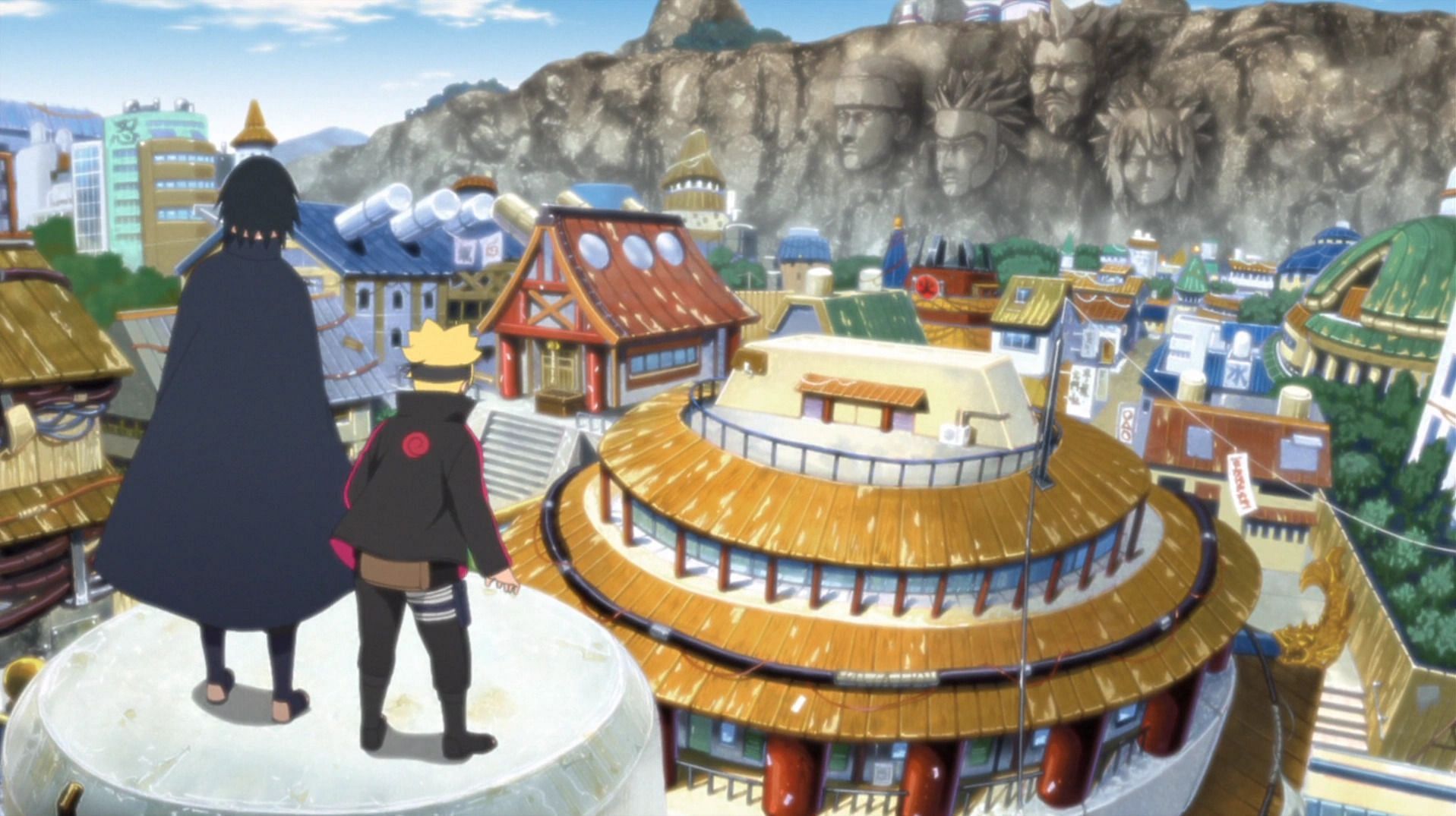 Boruto and Sasuke as seen in the anime (Image via Studio Pierrot)