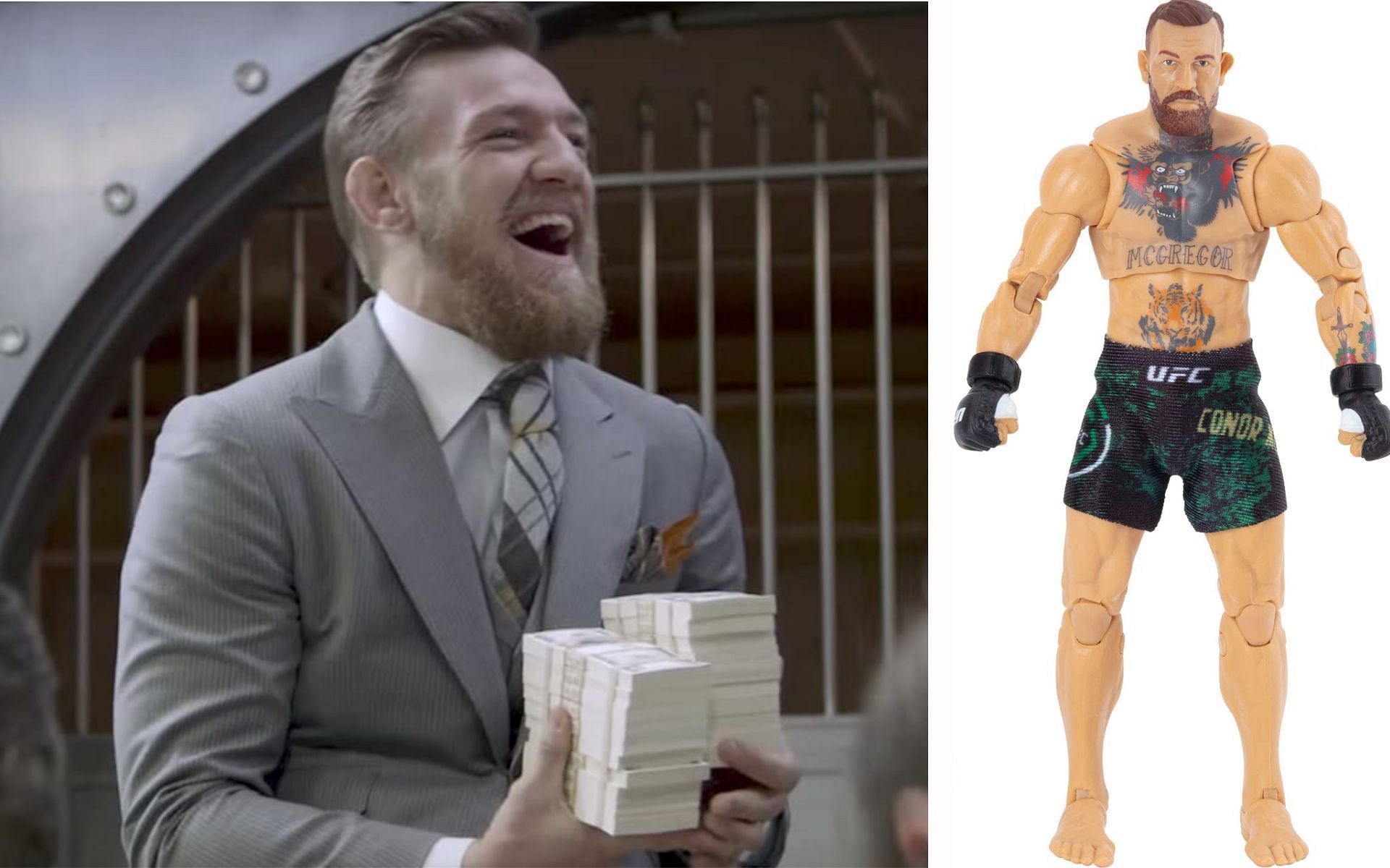 Conor McGregor and his action figure. [via UFC]