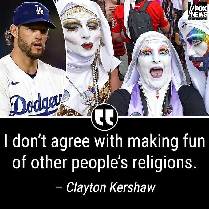 Clayton Kershaw did not agree with Dodgers' honor for LGBTQ+ group