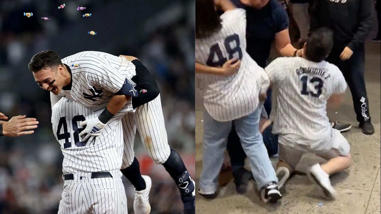 New York Yankees fans brawled after the walk-off win