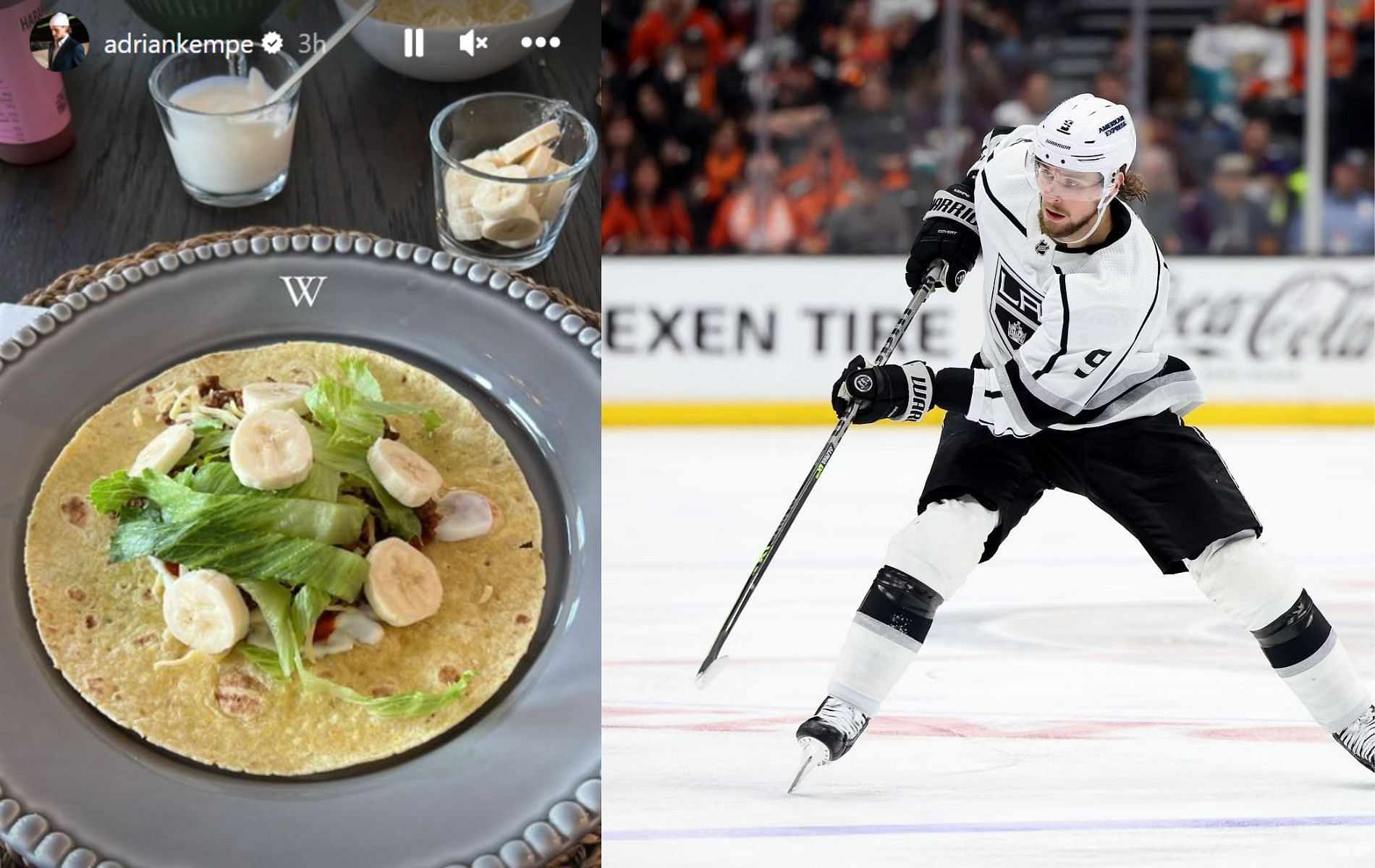 Adrian Kempe likes bananas on tacos and NHL twitter is furious