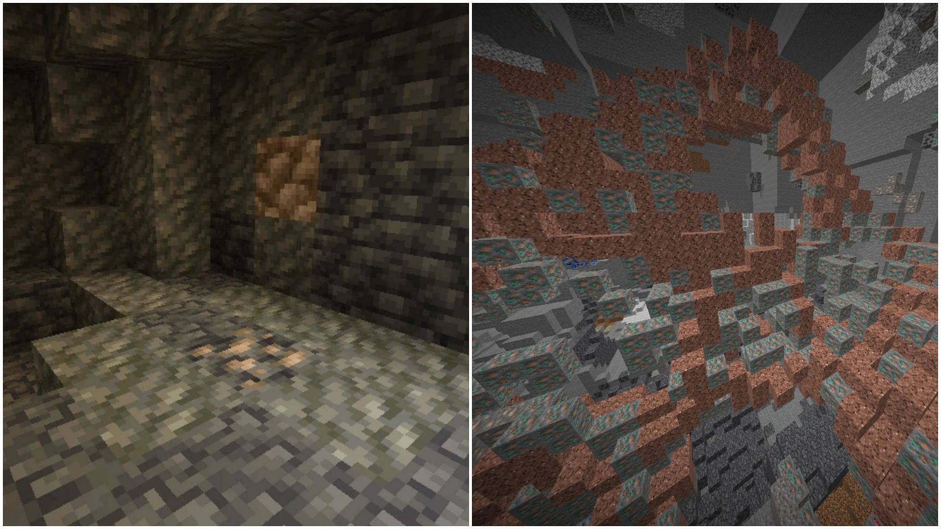 Ore veins yield loads of raw iron or copper in Minecraft (Image via Sportskeeda)