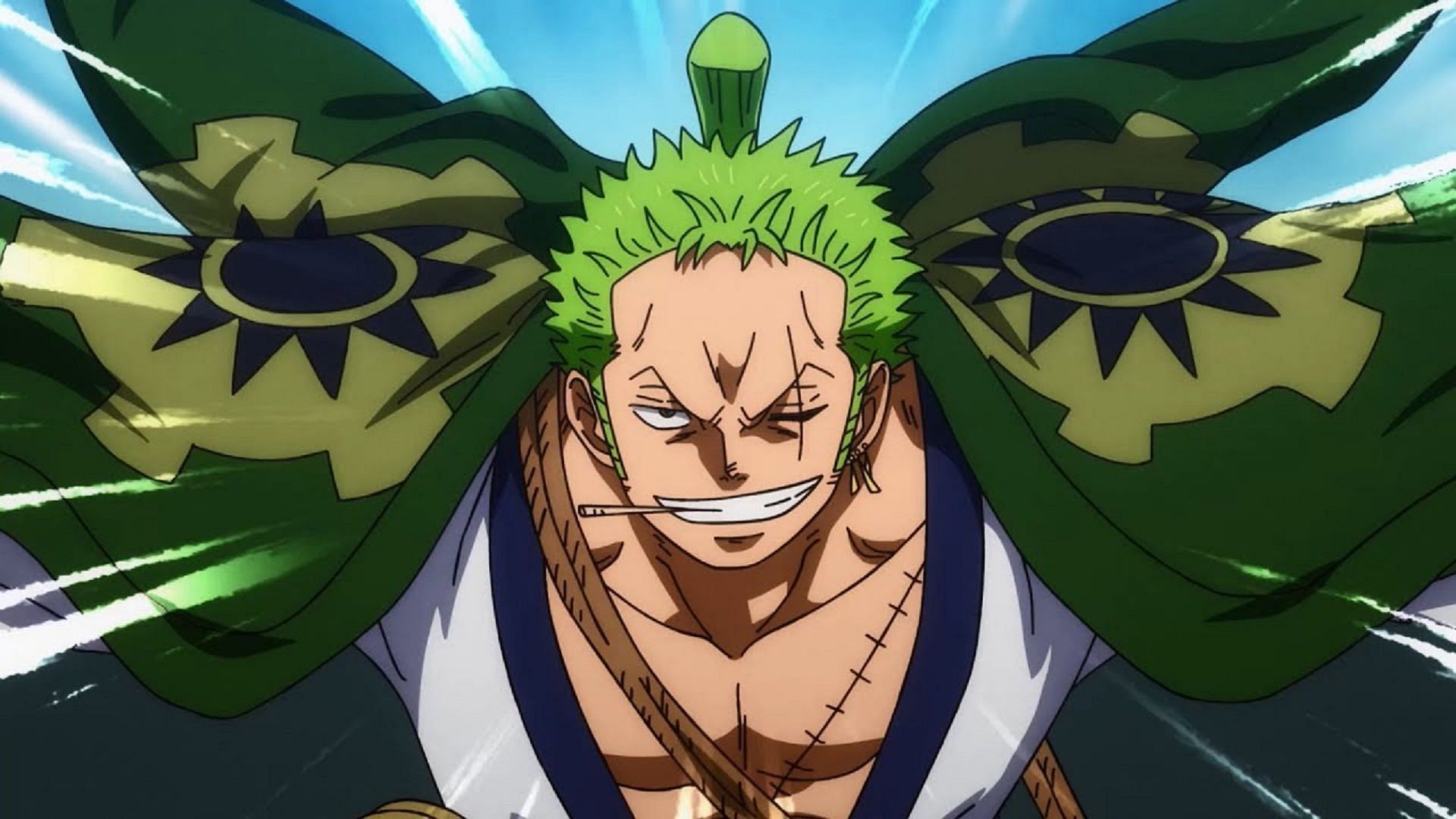 Zoro in his Wano outfit (Image via Toei Animation, One Piece)
