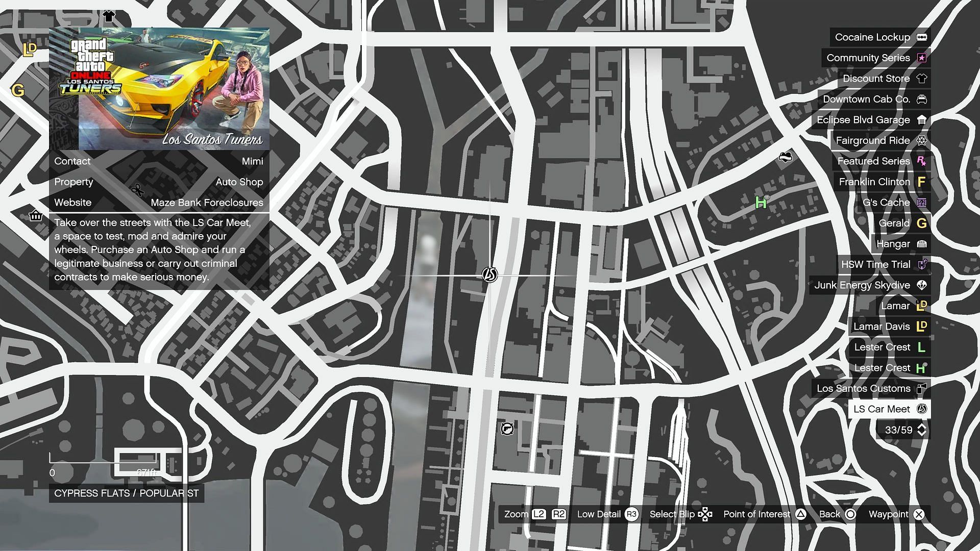 This is where you can find the LS Car Meet (Image via Rockstar Games)