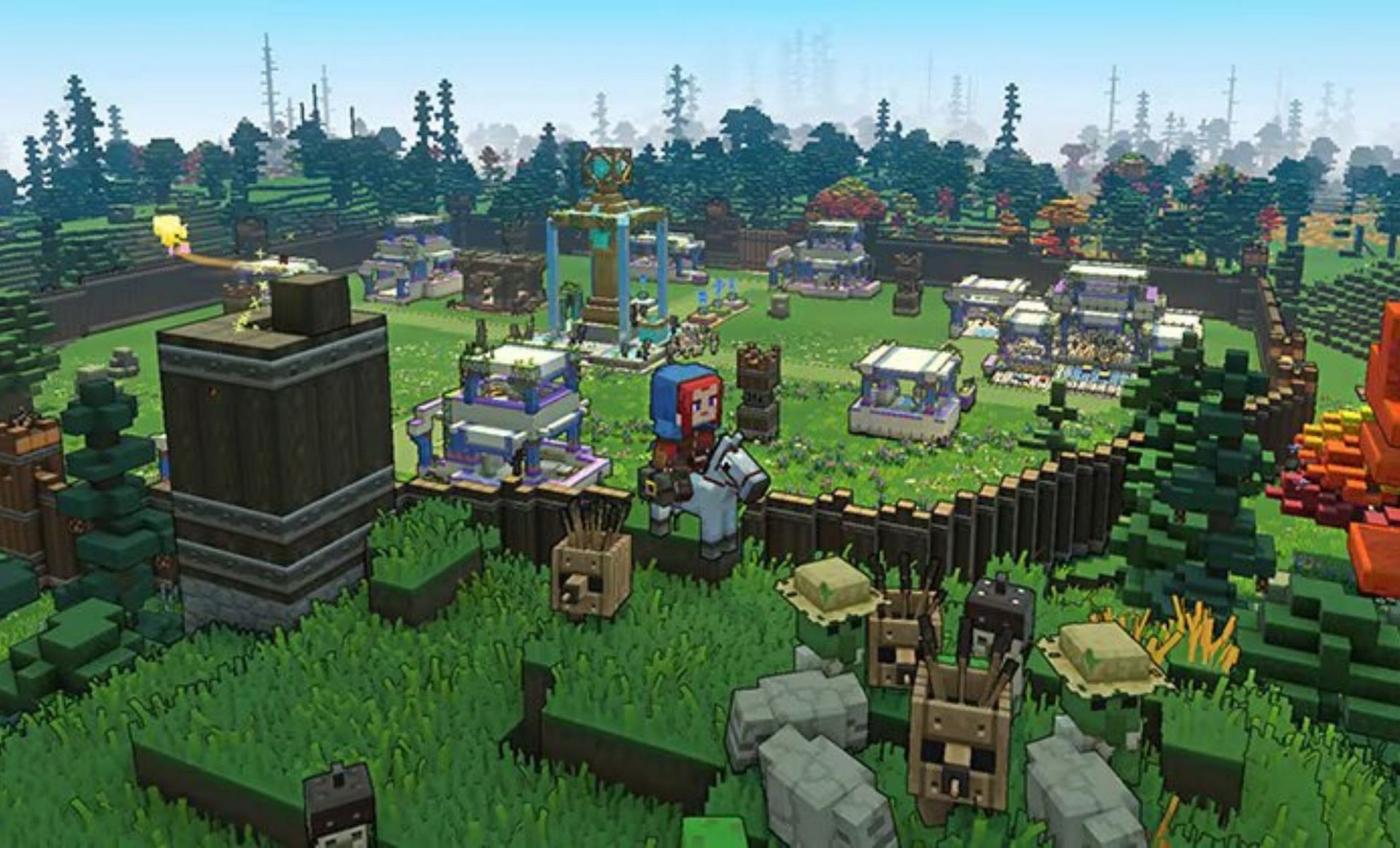 Change mounts in Minecraft Legends (Image via Mojang)