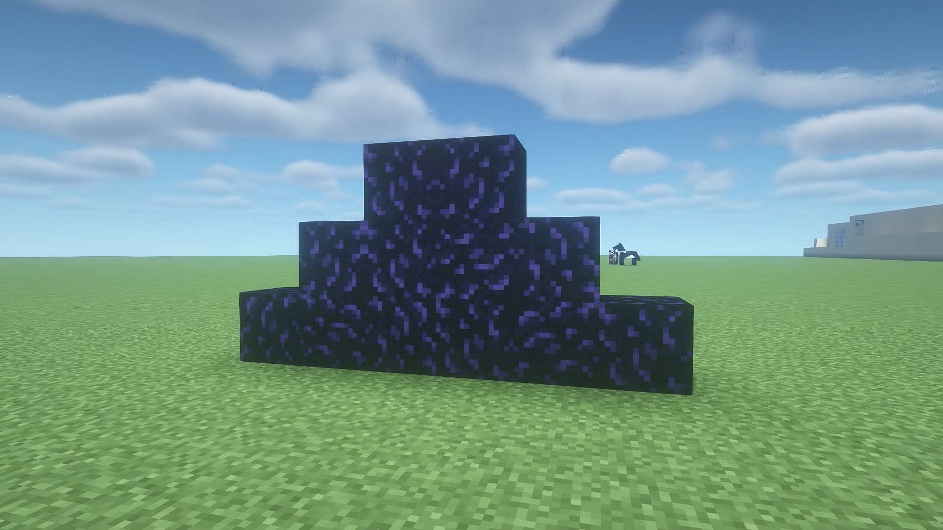Obsidian blocks are one of the best to protect a base from TNT and Creeper explosions in Minecraft (Image via Mojang)