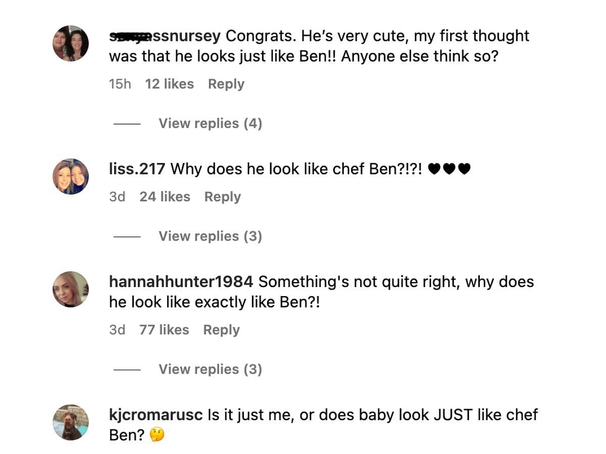 Fans&#039; reaction to Kate Chastain&#039;s post introducing her newborn son (Image via kate_chastain/Instagram)