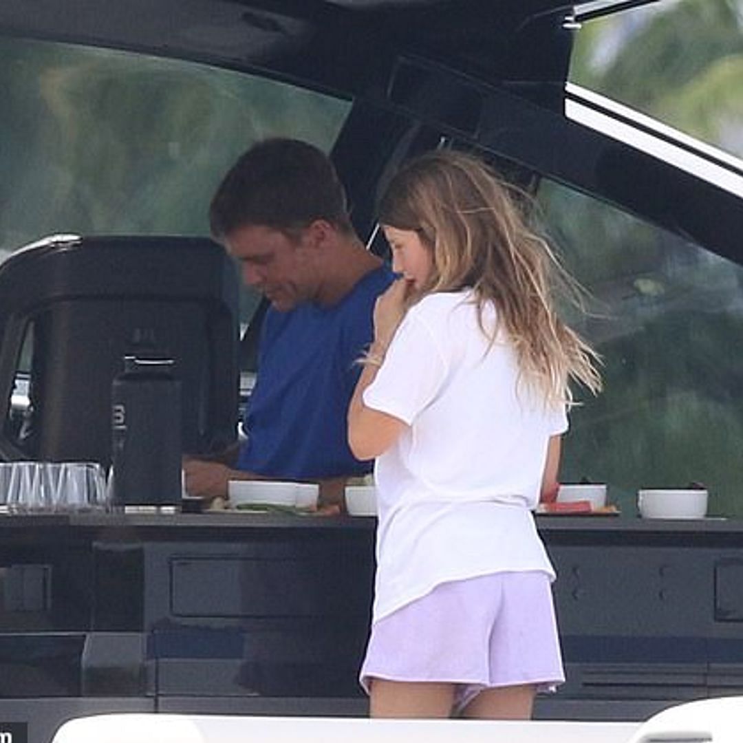 Brady enjoying time with his daughter.