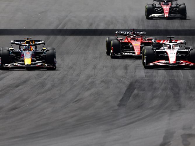 Watch Max Verstappen's insane double overtake on Charles Leclerc and Kevin Magnussen