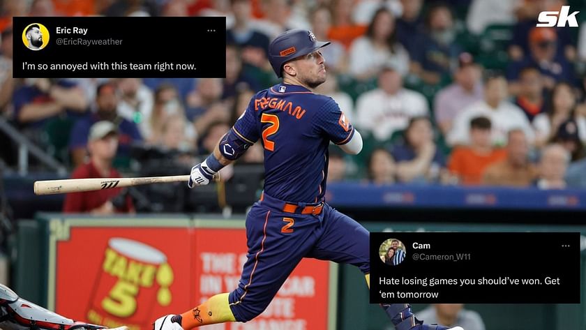 Houston Astros fans enraged as team blows late lead in extra-innings loss  to Minnesota Twins: I'm so annoyed with this team right now