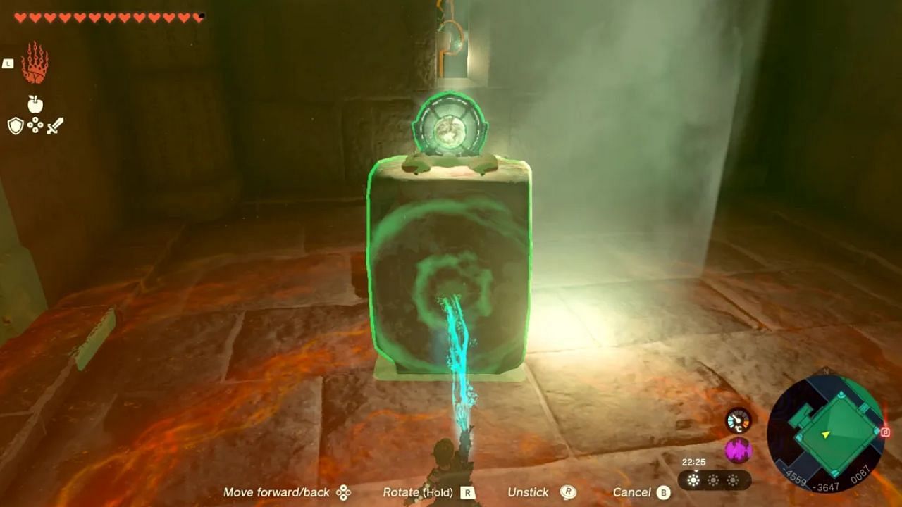 Fuse the mirror and the stone to redirect light into the main room (Image via Nintendo)