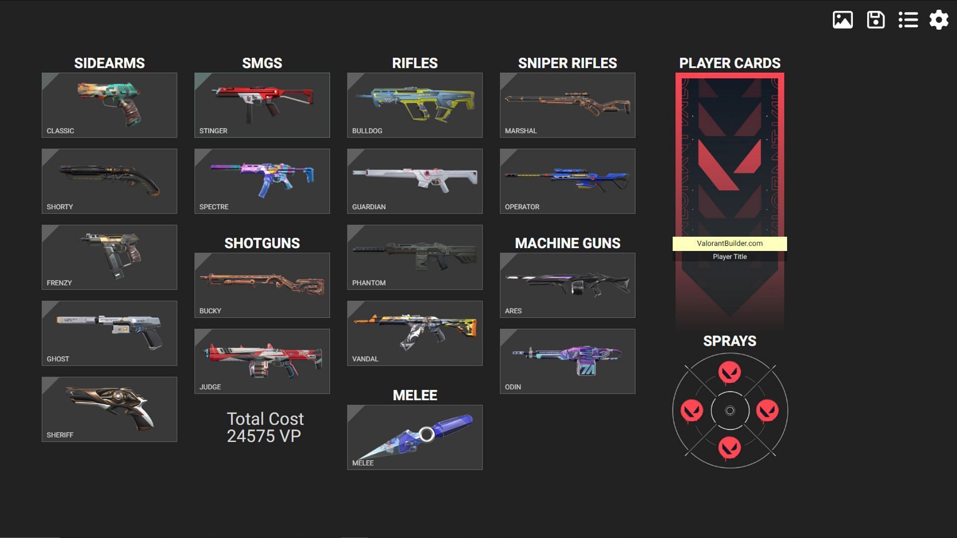 Inventory Builder layout (Image via Sportskeeda)