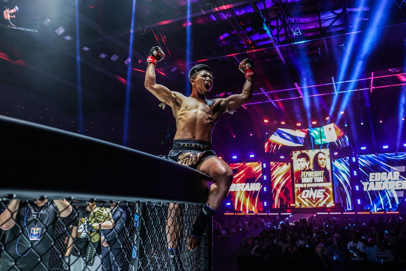 An amped-up Rodtang soaks up the massive cheers he received from the American crowd